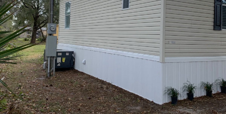 Mobile home foundation certification for a VA loan in Texas.